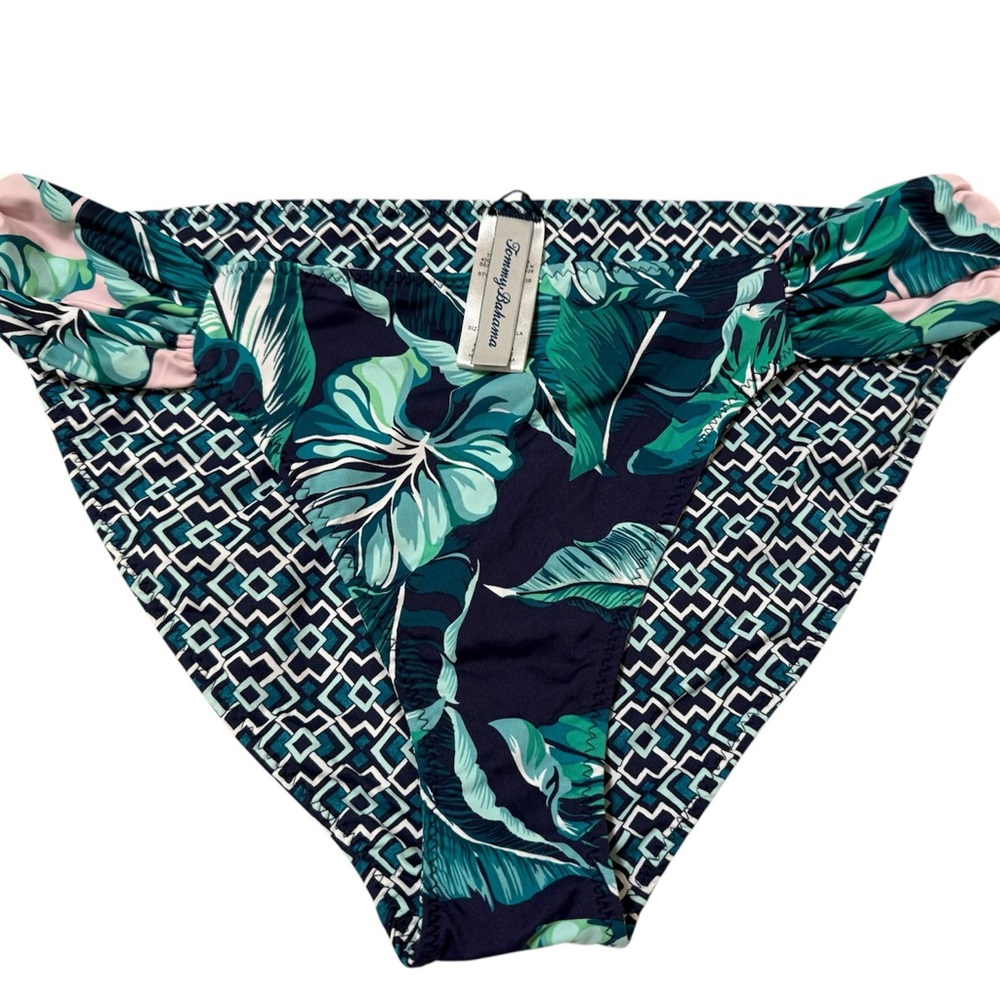 Tommy Bahama Reversible Breezy Palms Side-Shirred Hipster Bikini Bottom